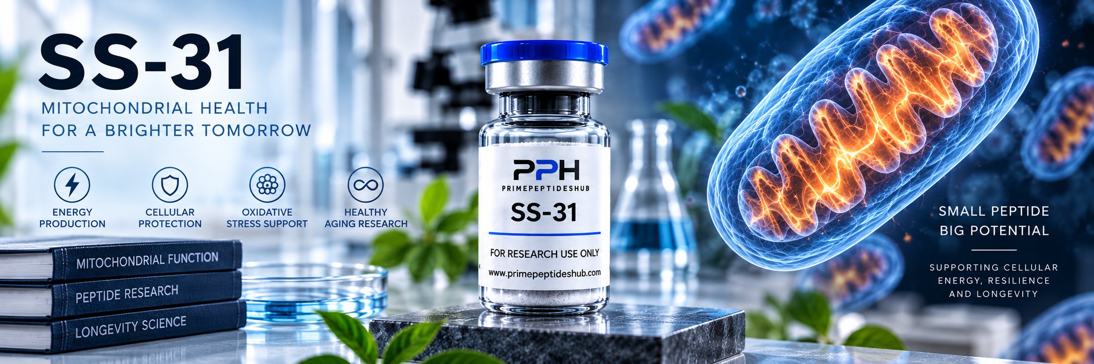 Team di laboratorio esamina la ricerca su SS-31 (elamipretide), cardiolipina, membrana mitocondriale interna e bioenergetica.