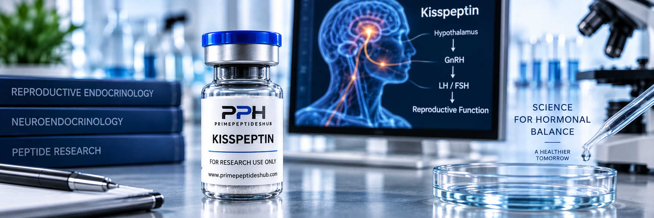 Scienziati esaminano la ricerca sulla kisspeptina relativa a ormoni riproduttivi, GnRH, gonadotropine e fisiologia umana.