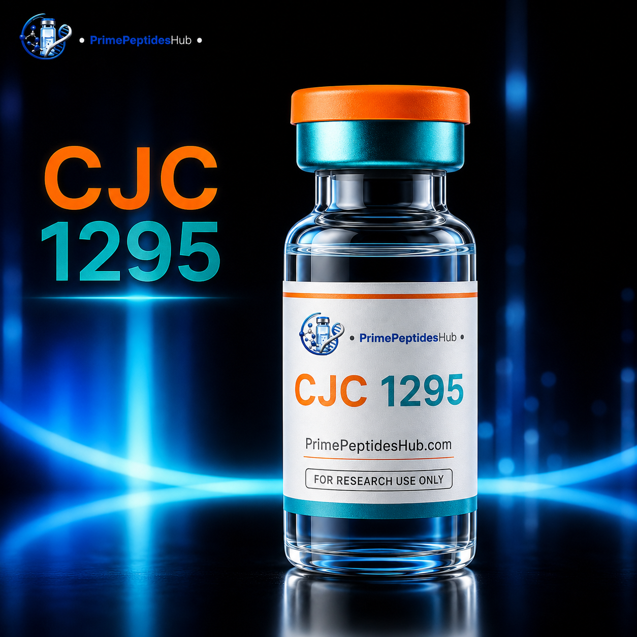 CJC-1295 no DAC 10 mg research peptide sealed vial from PrimePeptidesHub