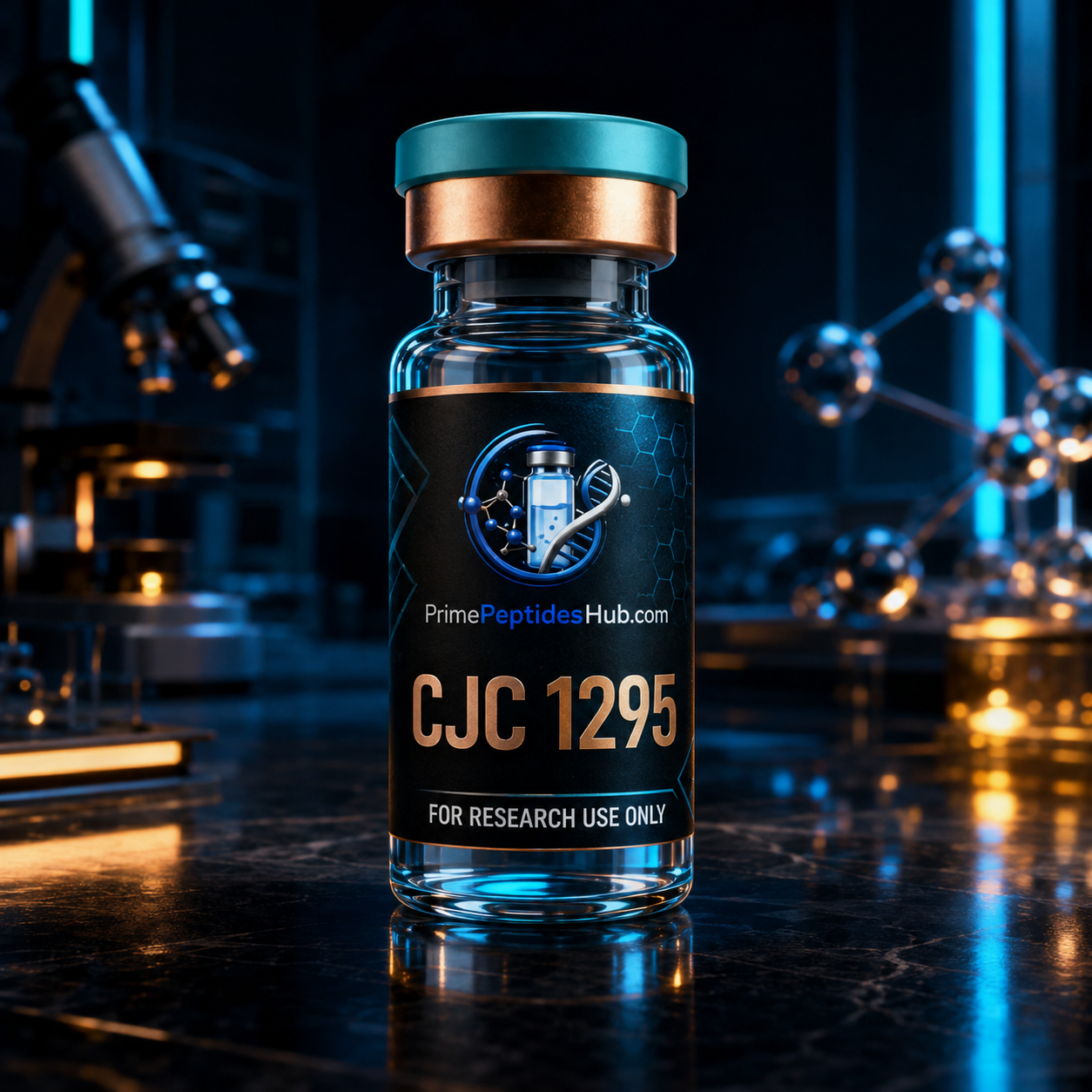 CJC-1295 no DAC 10 mg research peptide sealed vial from PrimePeptidesHub