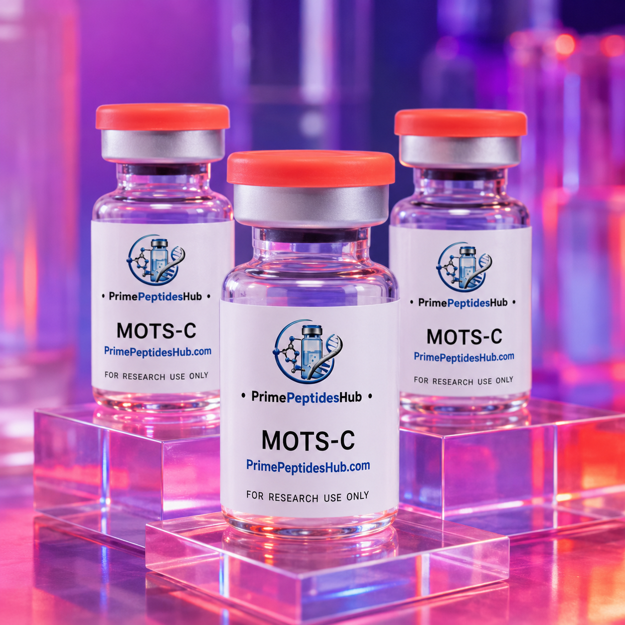 MOTS-c 10 mg research peptide sealed vial from PrimePeptidesHub
