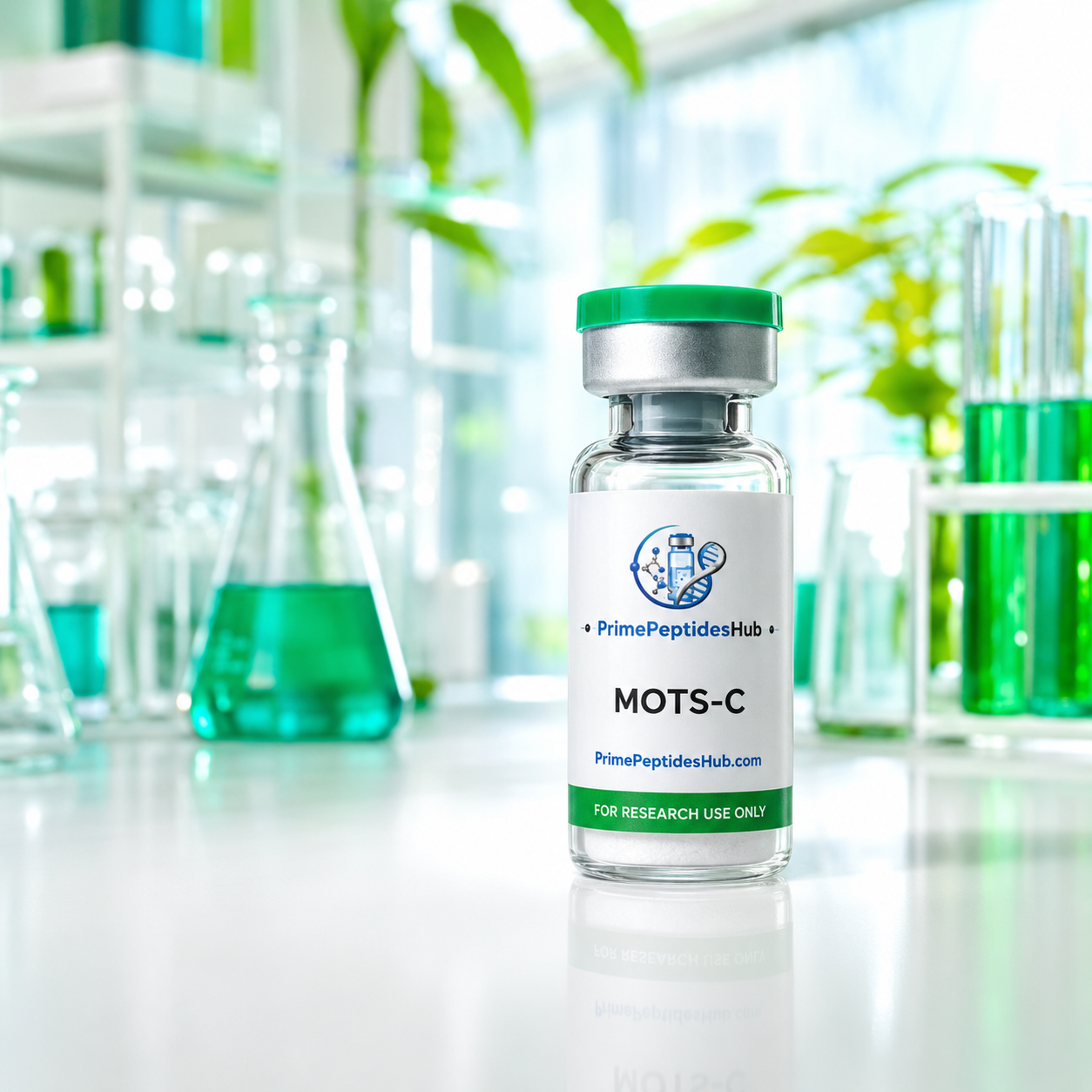 MOTS-c 10 mg research peptide sealed vial from PrimePeptidesHub