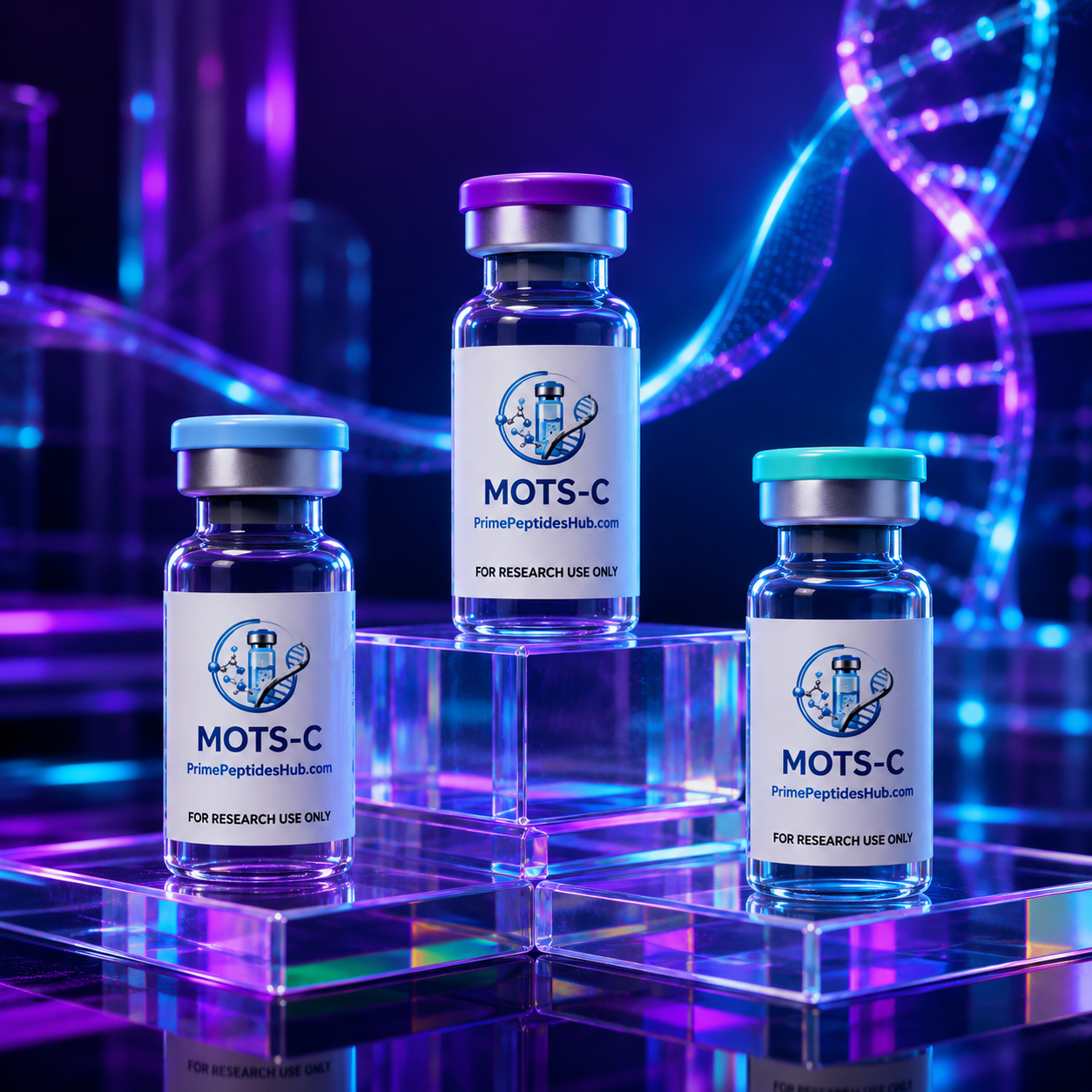 MOTS-c 10 mg research peptide sealed vial from PrimePeptidesHub