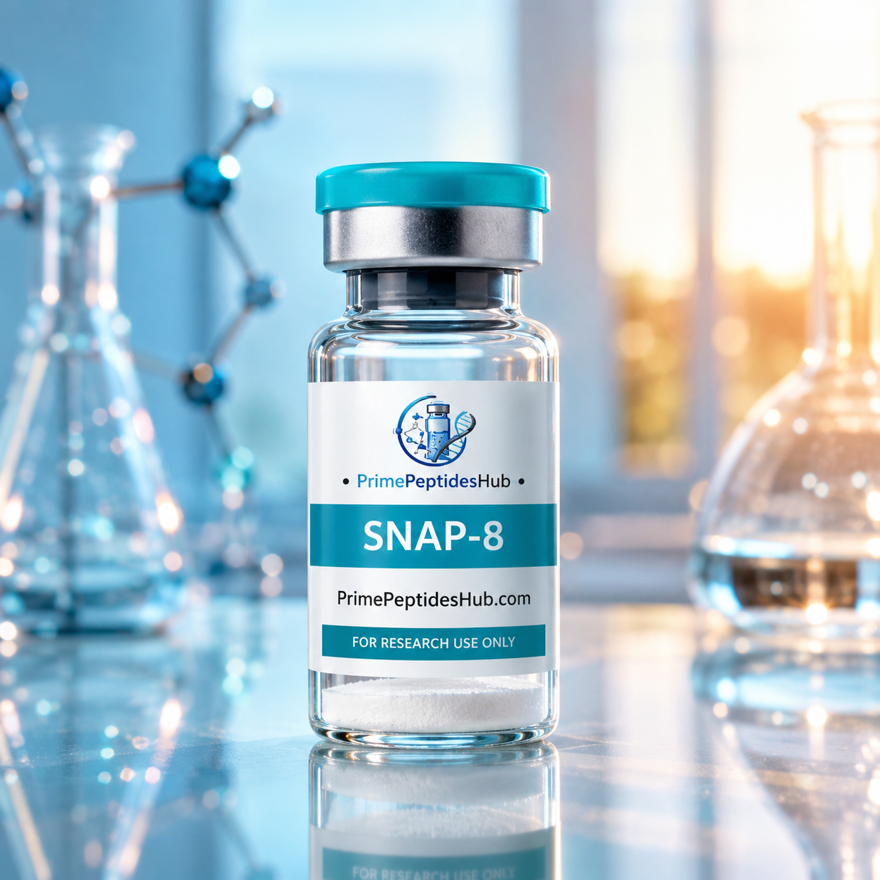 Snap-8 10 mg research peptide sealed vial from PrimePeptidesHub