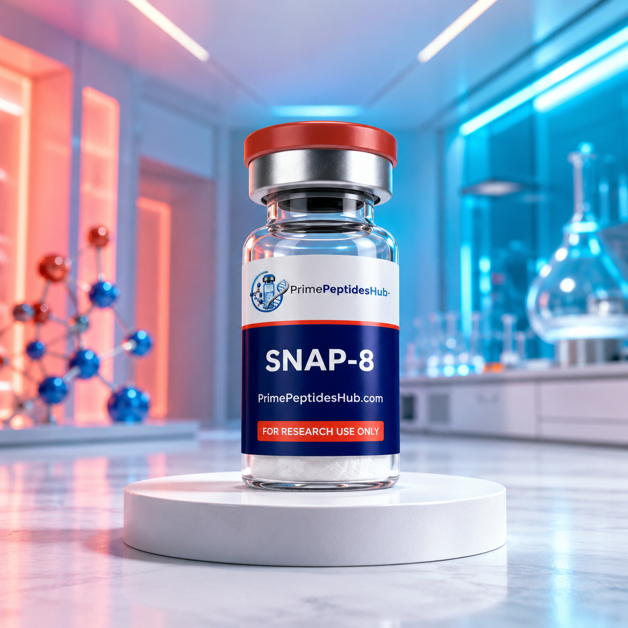 Snap-8 10 mg research peptide sealed vial from PrimePeptidesHub