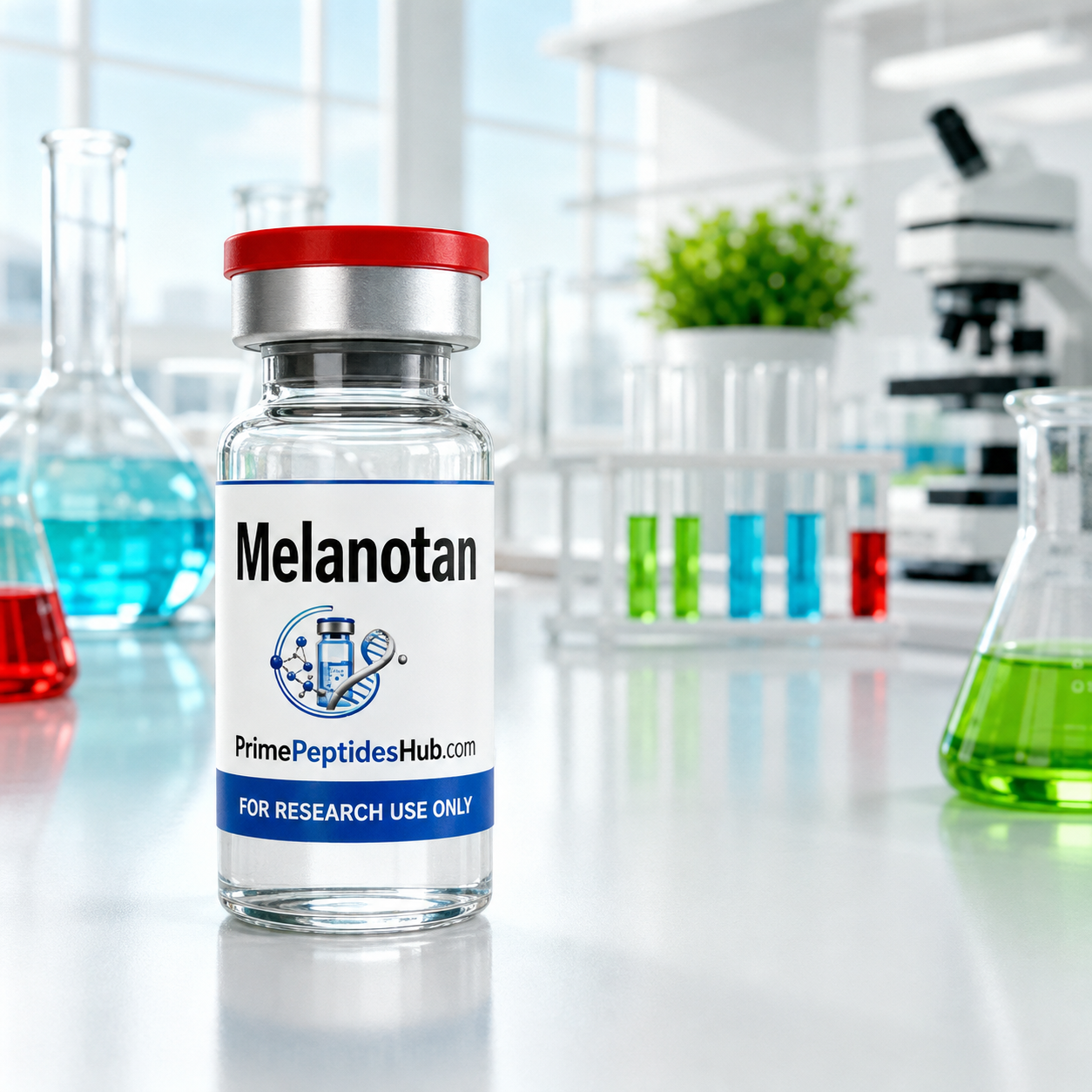 Melanotan II 10 mg research peptide sealed vial from PrimePeptidesHub