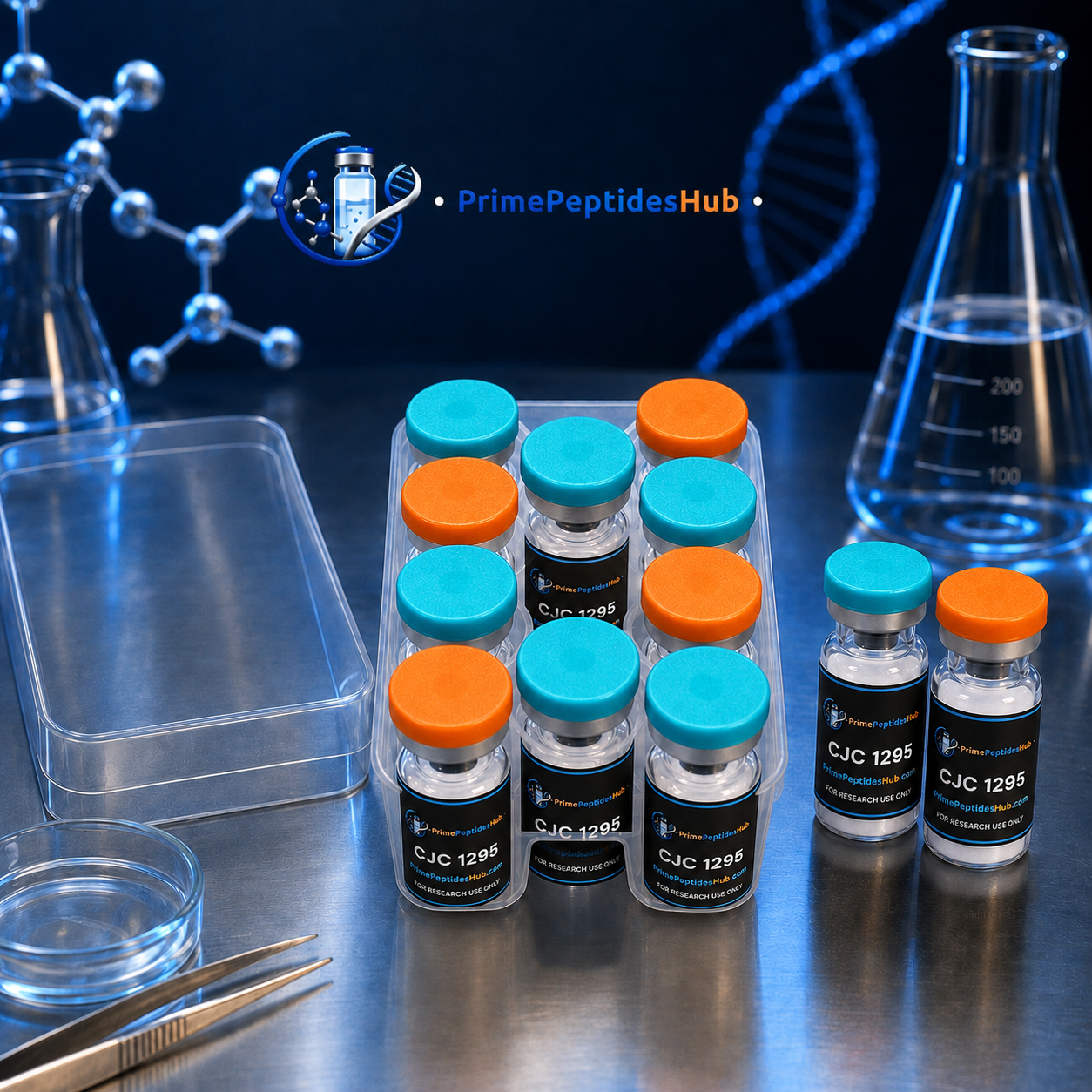 CJC-1295 with DAC 2 mg research peptide sealed vial from PrimePeptidesHub