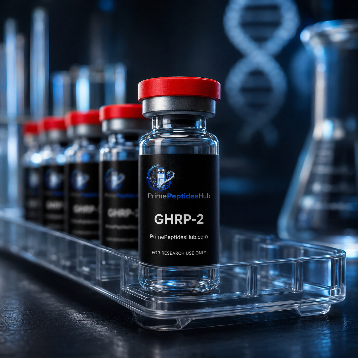 GHRP-2 5 mg research peptide sealed vial from PrimePeptidesHub