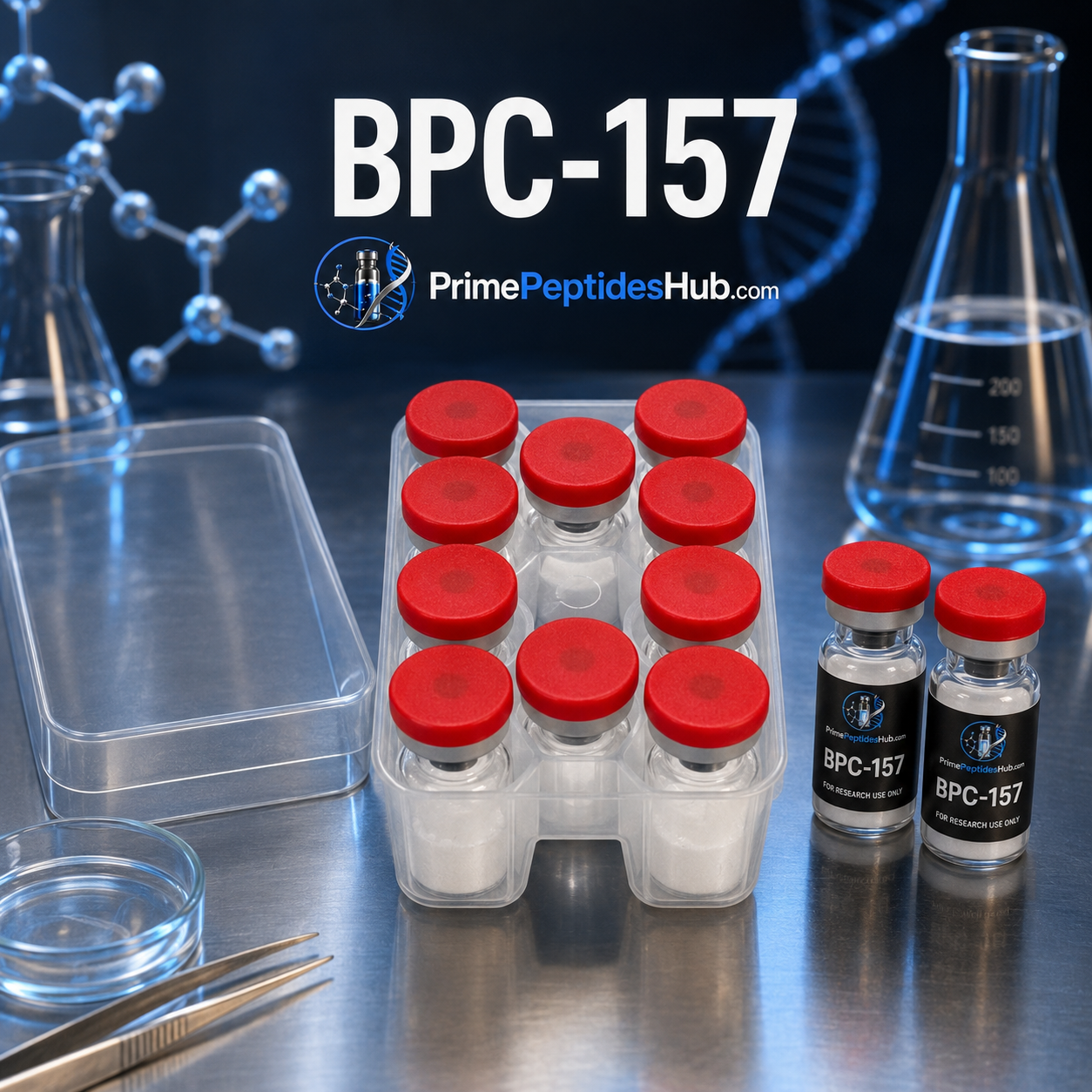 BPC-157 15 mg research peptide sealed vial from PrimePeptidesHub