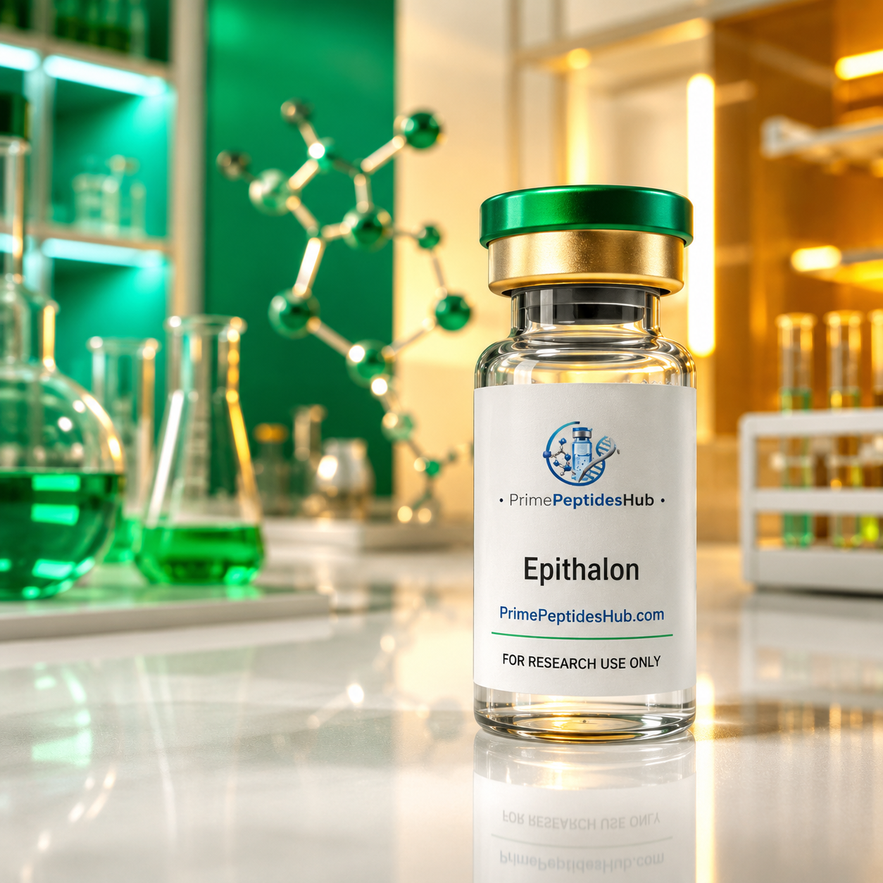 Epithalon 10 mg research peptide sealed vial from PrimePeptidesHub