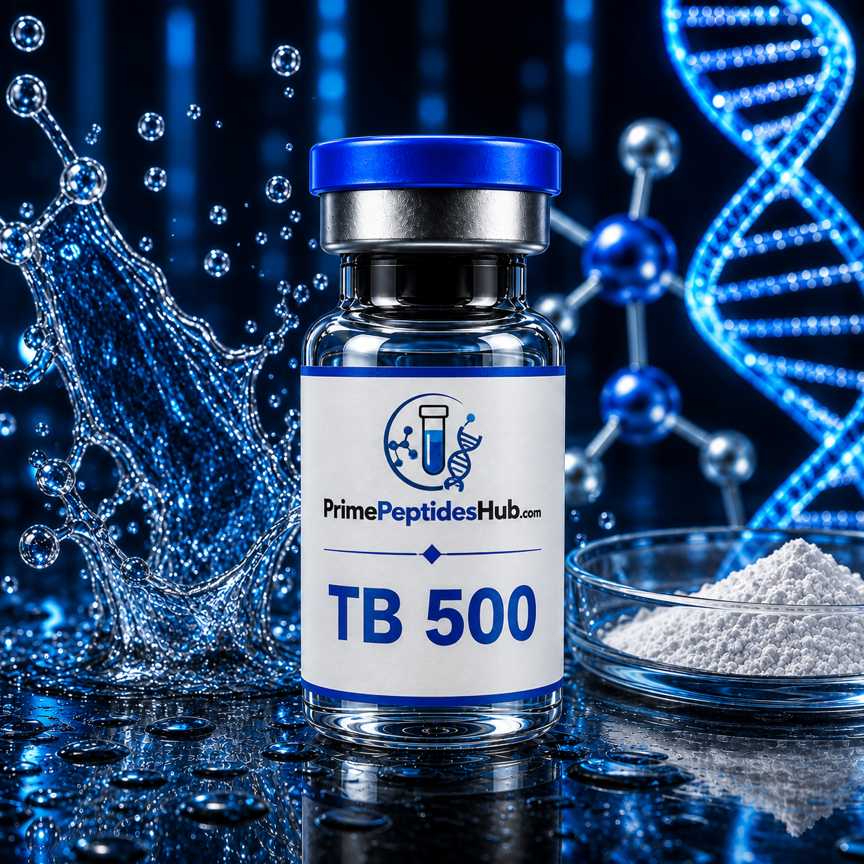 TB-500 10 mg research peptide sealed vial from PrimePeptidesHub