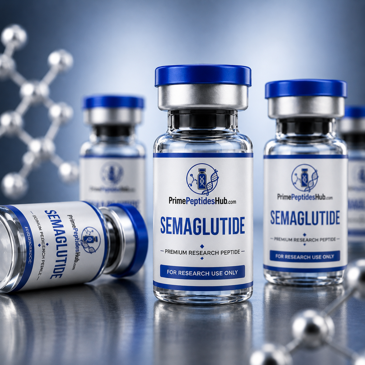 Semaglutide 30 mg research peptide lyophilized vial from PrimePeptidesHub