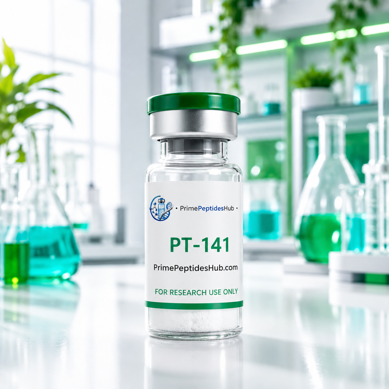 PT-141 10 mg research peptide sealed vial from PrimePeptidesHub