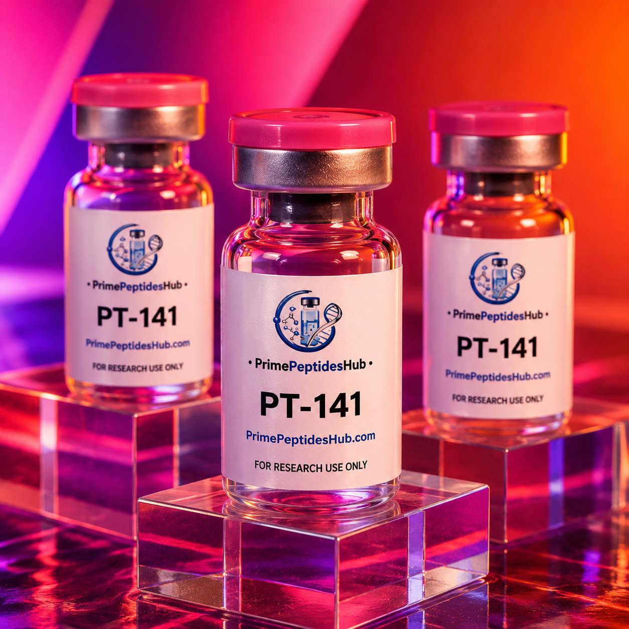 PT-141 10 mg research peptide sealed vial from PrimePeptidesHub